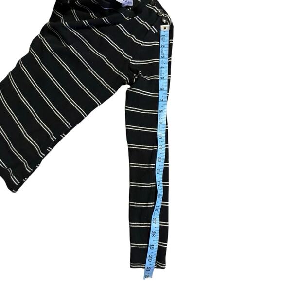 FRAME 3/4 sleeve black/white striped round neck long sleeve top - Medium - Picture 6 of 7